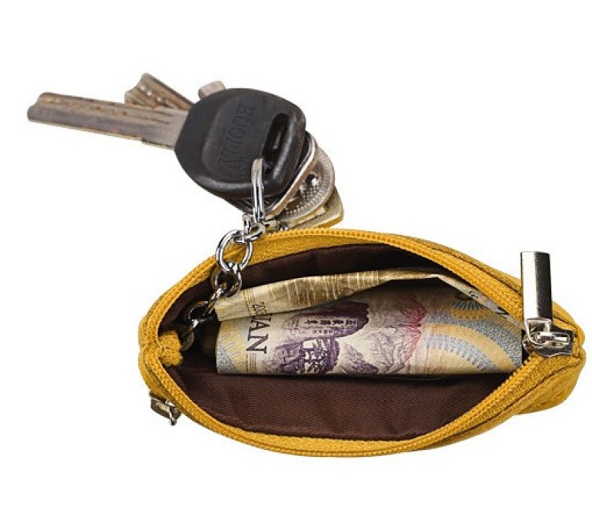 Πορτοφόλι δερματίνη με κρίκο.