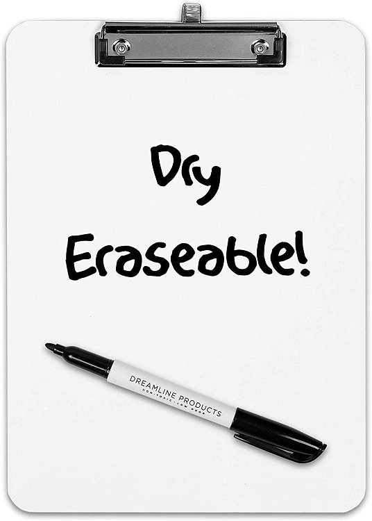 Nτοσιέ με πιάστρα  από  mdf ,πίνακας Α4 με μαρκαδόρο.