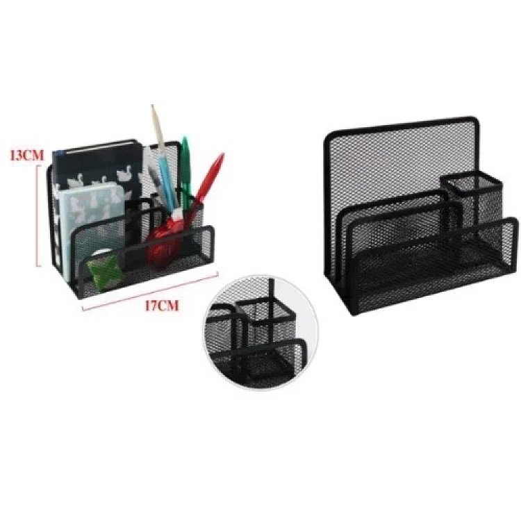 Συρμάτινος Φακελοστάτης με μολυβοθήκη Amanda , μαύρο χρώμα