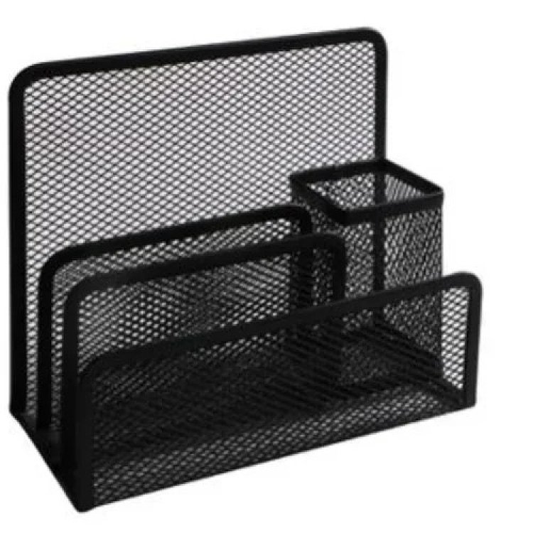 Συρμάτινος Φακελοστάτης με μολυβοθήκη Amanda , μαύρο χρώμα