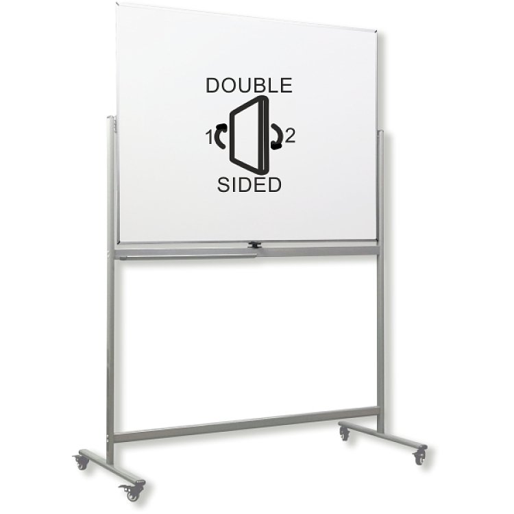Μεταλικό στάντ με 4 ρόδες για πίνακα διπλής όψης