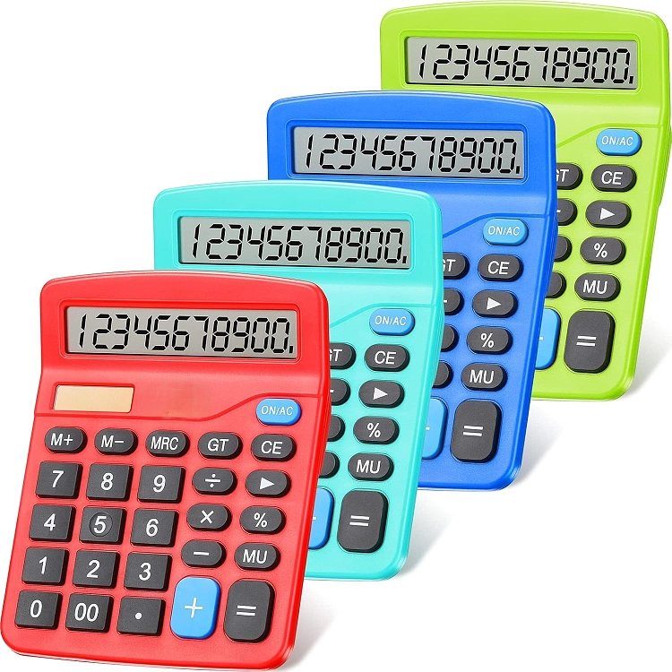 Αριθμομηχανή 12 ψηφία ,4 χρώματα