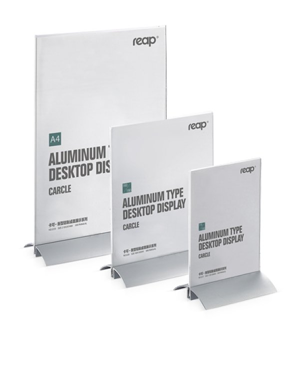 Θήκη εντύπου ακρυλλική με βάση αλουμινίου σε διάφορες διαστάσεις.