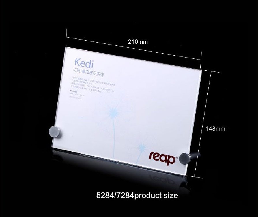 Θήκη εντύπου ακρυλλική με βάση αλουμινίου σε διάφορες διαστάσεις.