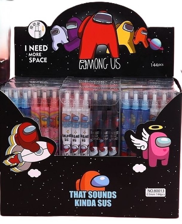 Στυλό με κουμπι Space ,σέτ 12 τμχ
