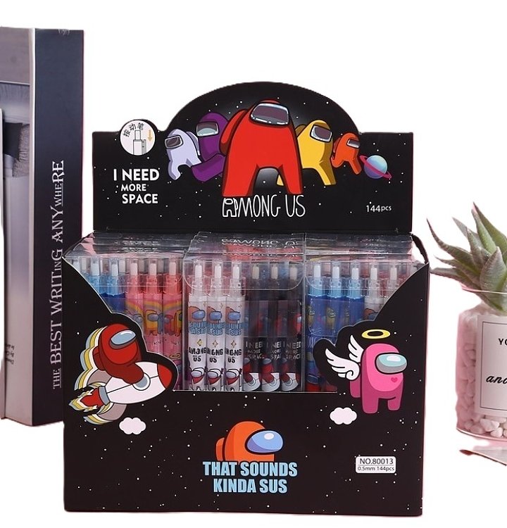 Στυλό με κουμπι Space ,σέτ 12 τμχ