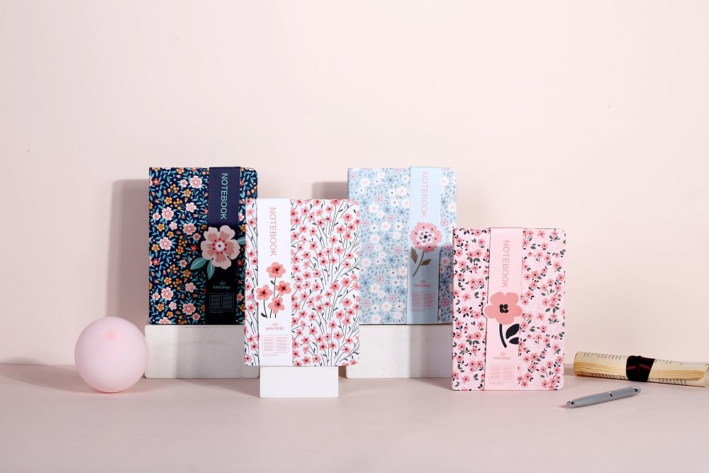 Σημειωματάριο Mikirei με σκληρό εξώφυλλο ,Flowers