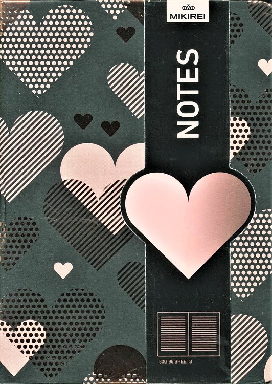 Σημειωματάριο Mikirei με σκληρό εξώφυλλο ,Love Hearts.