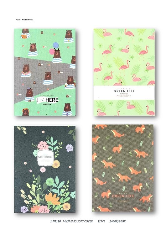 Notebook A5 ,Mikirei ,Green life