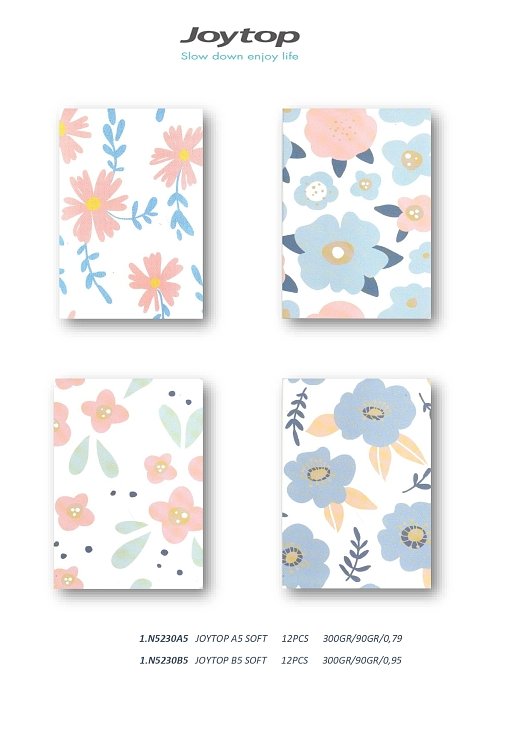 Σημειωματάριο Mikirei με μαλακό εξώφυλλο , Flowers.