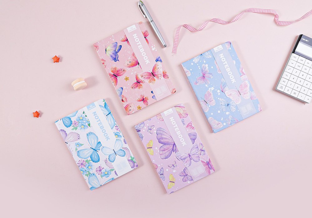 Σημειωματάριο Mikirei με σκληρό εξώφυλλο ,Flowers.