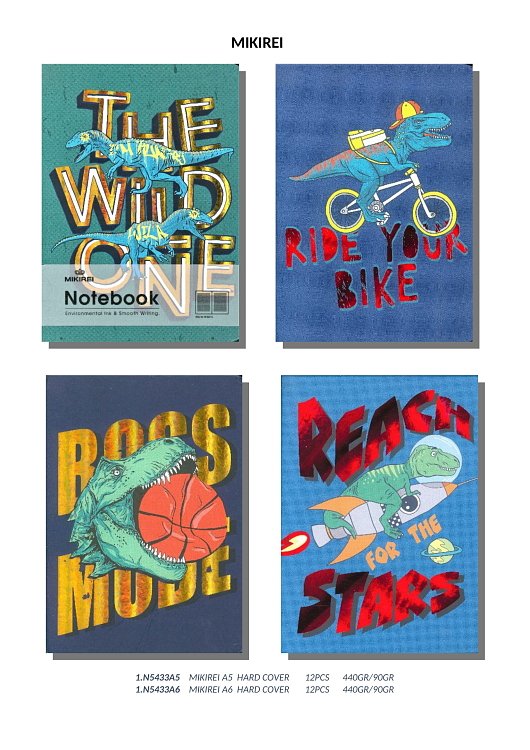 Σημειωματάριο Mikirei με σκληρό εξώφυλλο  ,Wild one.