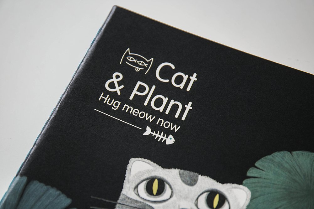 Σημειωματάριο Joytop με μαλακό εξώφυλλο, cat and plant , A5.