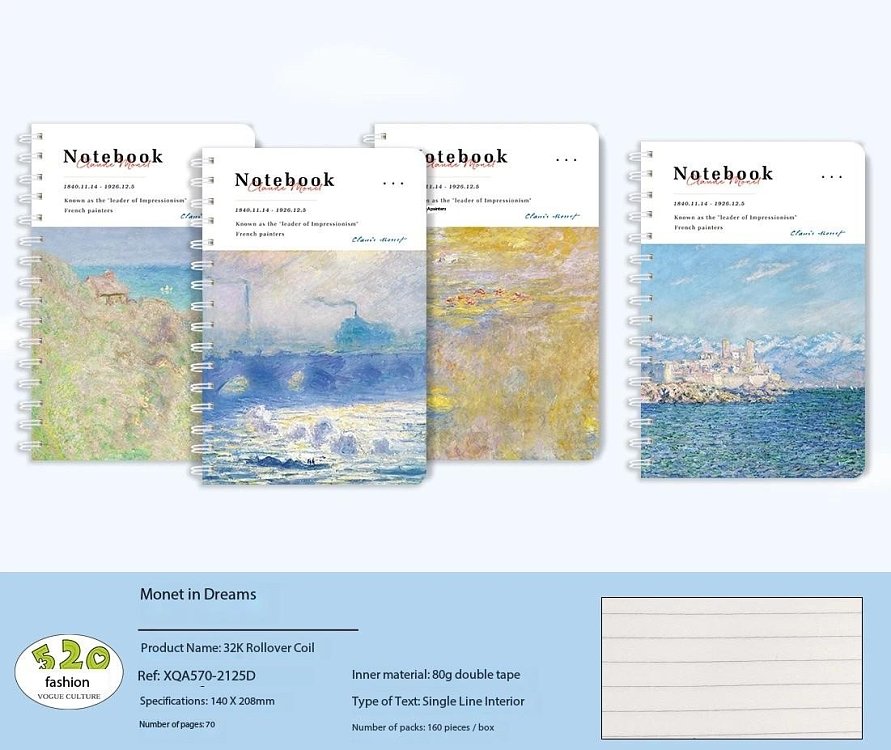 Σημειωματάριο σπιράλ Α5 Vang Gongh