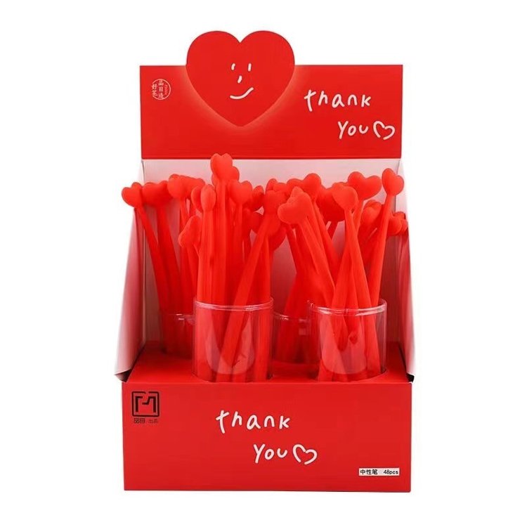 Στυλο gel ,fancy , σταντ 48τμχ , Hearts .