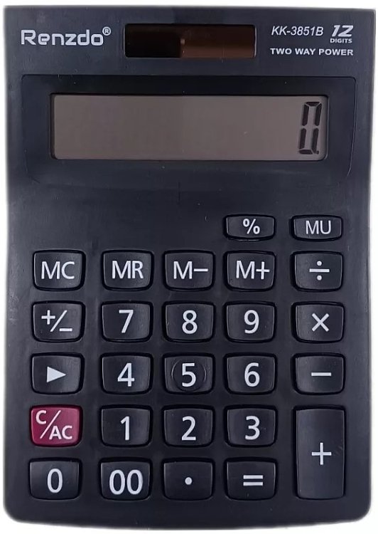 Αριθμομηχανή Renzdo 12 ψηφία,147*104*25mm