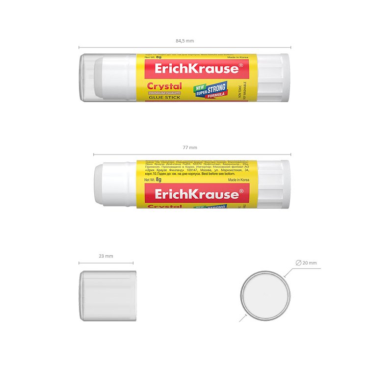 Stick  κόλλα  ErichKrause® crystal.