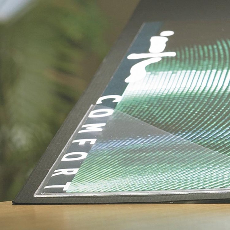 Αυτοκόλλητες γωνιακές θήκες εντύπων .