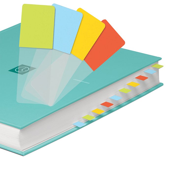 Σελιδοδείκτης σκληρός Index tabs ,12Χ10mm ,80τμχ διάφορα χρώματα