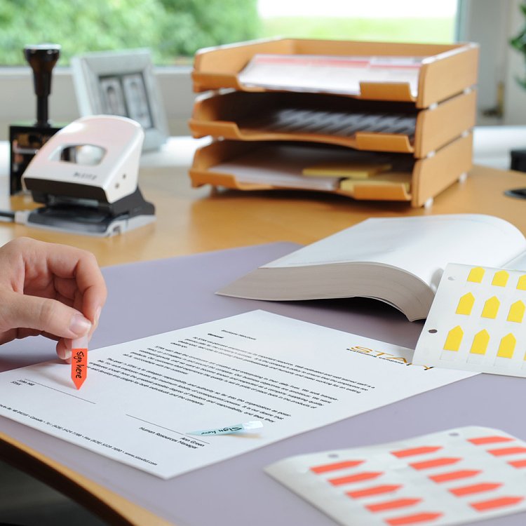 Σελιδοδείκτης σκληρός ,Index tabs 10x45mm,60τμχ διάφορα χρώματα