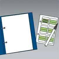 Σελιδοδείκτης σκληρός ,καβαλάρης ,Twin tabs ,40mm διάφορα χρώματα 24τμχ