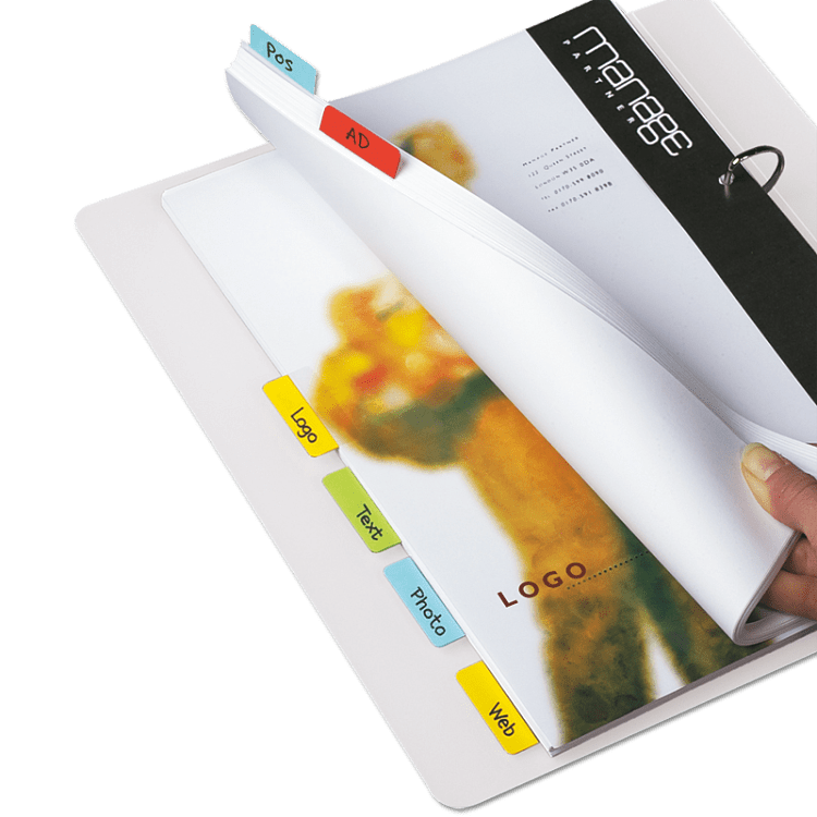 Σελιδοδείκτης σκληρός ,καβαλάρης ,Twin tabs ,40mm διάφορα χρώματα 24τμχ