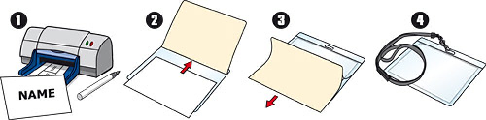 Ταυτότητες συνεδρίων με κορδόνι 79χ102mm.50τμχ.
