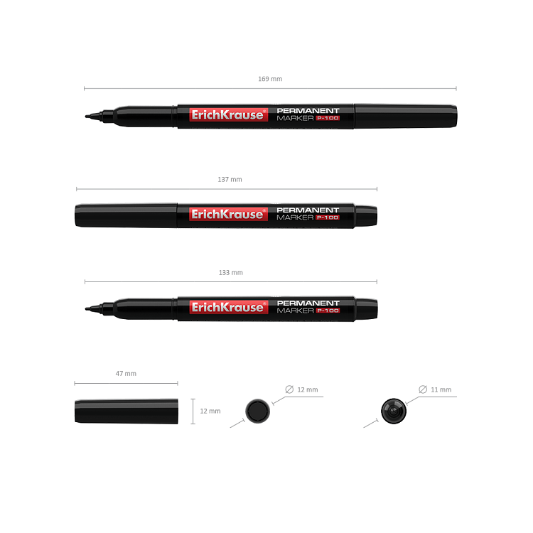 Μαρκαδόρος permanent ErichKrause® P-100