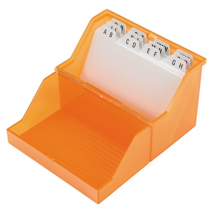 "The index" καρτελοθήκη Α8 σε διάφανους χρωματισμούς.Πορτοκαλί.