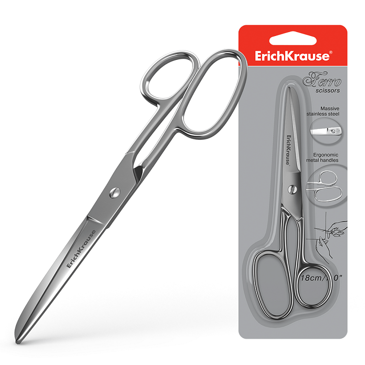 Ψαλίδι ραπτικής ανοξείδωτο ατσάλι ErichKrause® Ferro,