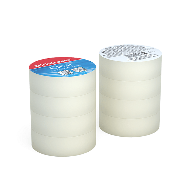 ErichKrause® διαφανής κολλητική ταινία, 18mmx33m.Σέτ 4τμχ