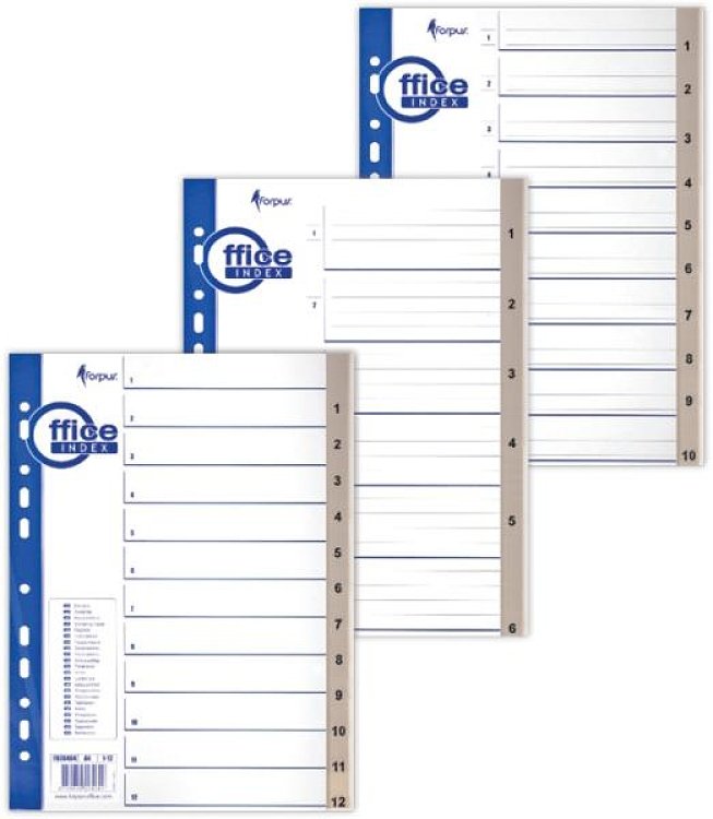 Διαχωριστικά A4 από PP, 1-10