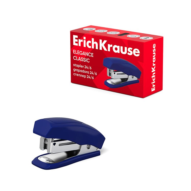 Μίνι συρραπτικό №24/6 ErichKrause Elegance Classic, έως 20 φύλλα, διάφορα χρώματα