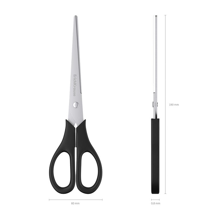 Ψαλίδι  EasyCut, 19 cm, μαύρο .