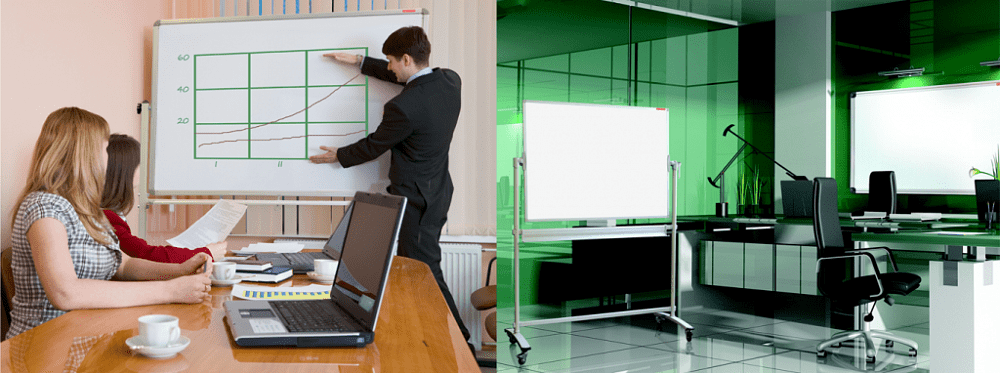 Πίνακας Starboard® ,λευκός μαγνητικός  διπλής όψης  τροχήλατος Revolver.