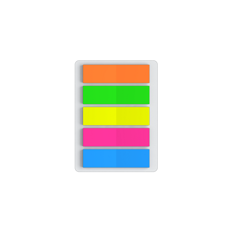 Σελιδοδείκτες Neon (film), 12x44 mm, 100 φύλλα, 5 χρώματα