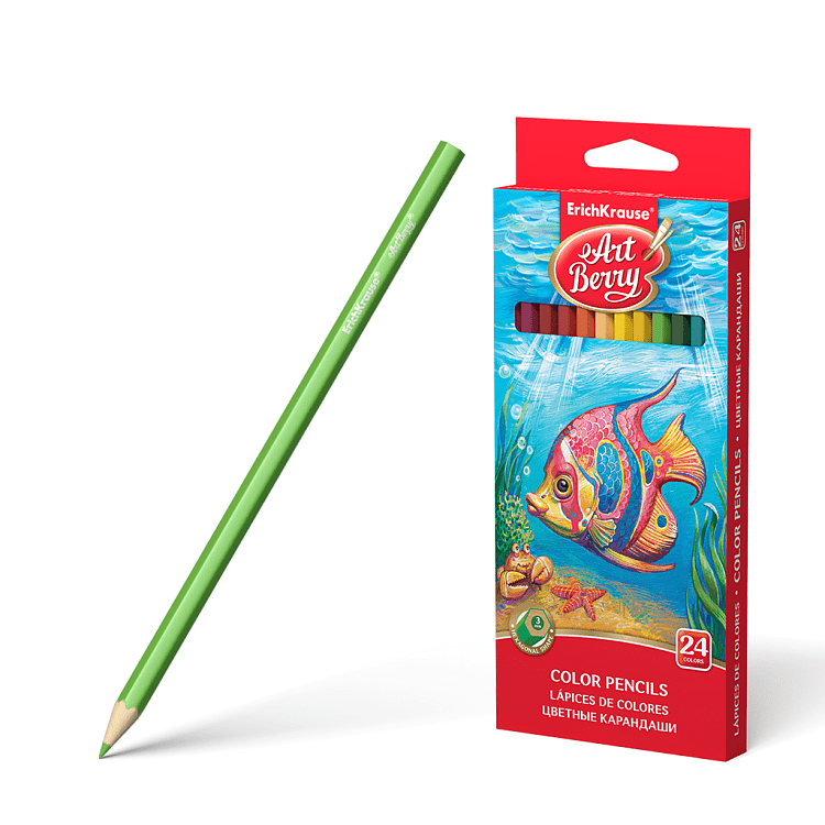Χρωματιστά μολύβια Art berry®,24χρώματα