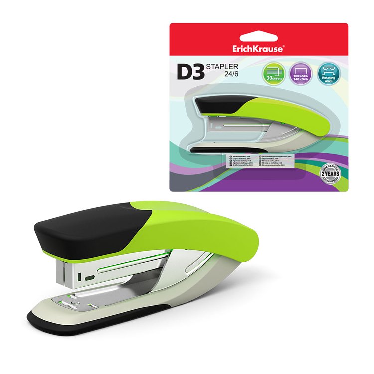 Συρραπτικό №24/6 ® D3, έως 30 φύλλα, σύρματα στο σετ.