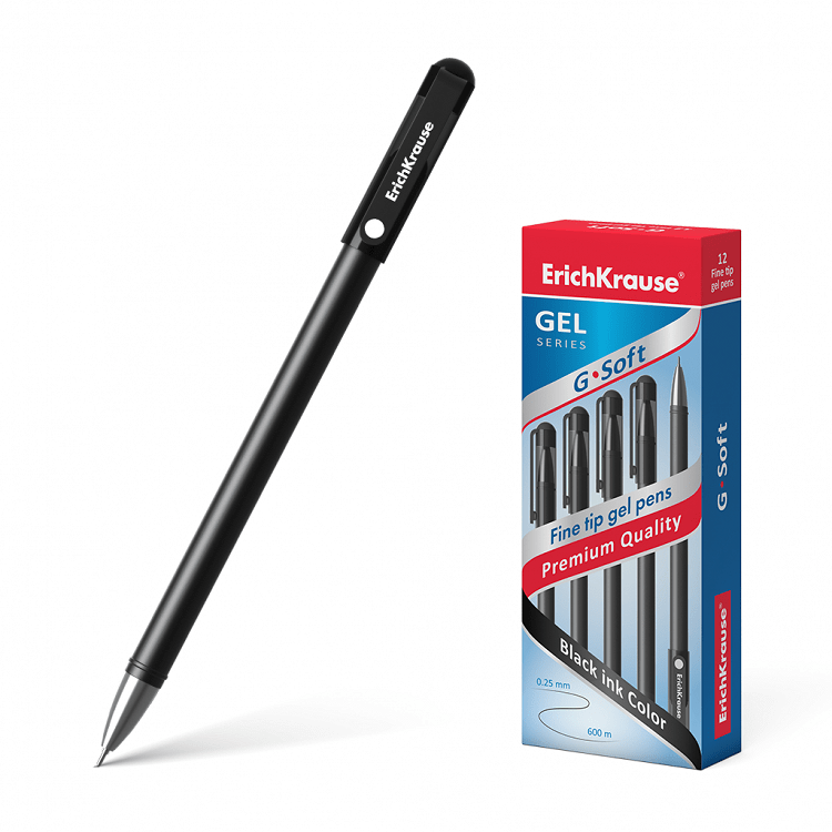 Στυλό Gel ErichKrause® G-Soft,  μαύρο.