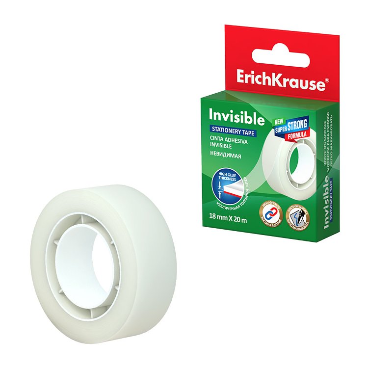 Ταινία κολλητική,αόρατη, διάφανη με ματ επιφάνεια , 18mmx20m σε κουτί 1 τεμ.