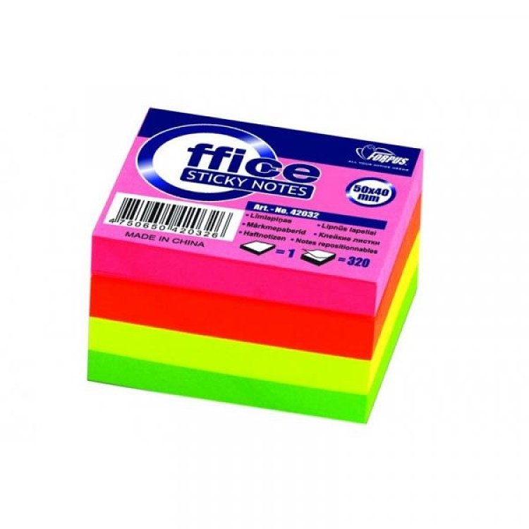 Sticky notes 50Χ40   320φύλλα,κίτρινο.
