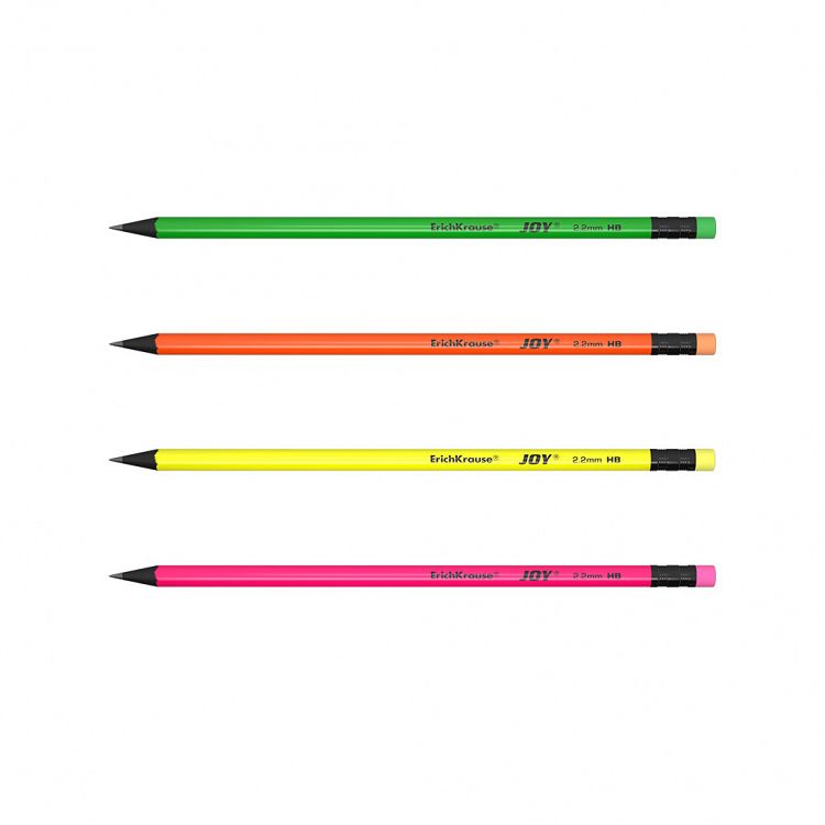 Μολύβι από πλαστικό γραφίτη με γόμα ErichKrause® JOY® HB