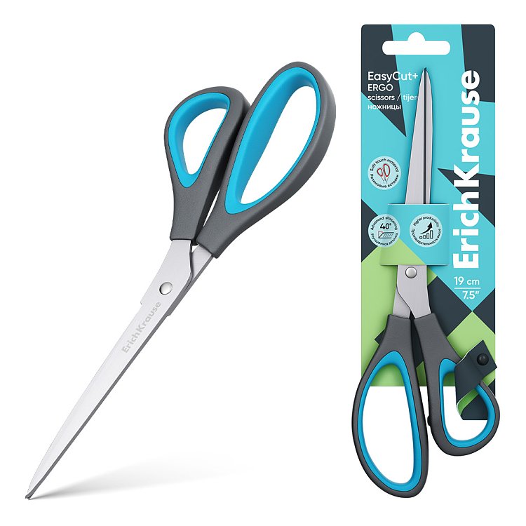 Ψαλίδι ErichKrause EasyCut+ Ergo, 19 cm