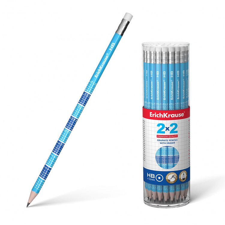 Μολύβι με γόμα ErichKrause® 2Χ2  HB