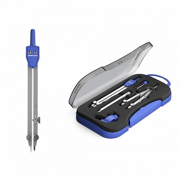 Σετ διαβήτη με όργανα σχεδίασης ErichKrause® University 140mm.,5 τεμάχια