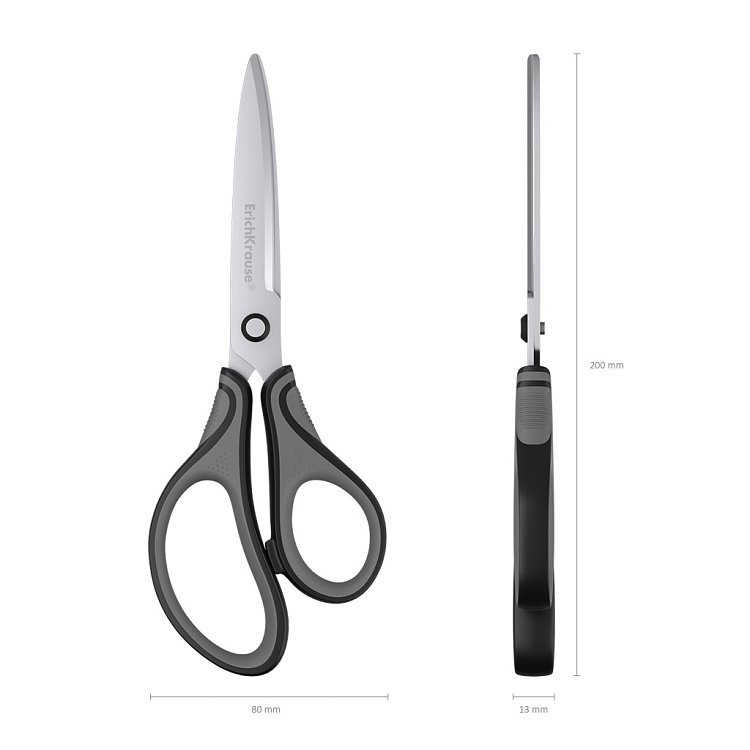 Ψαλίδι ErichKrause Megapolis Ergo, γκρι-μαύρο