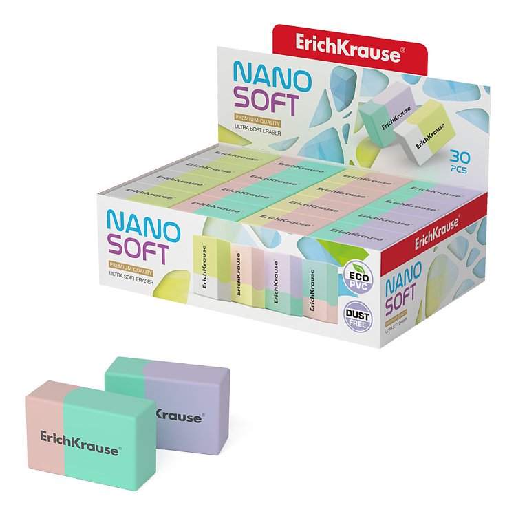 Γόμα ErichKrause Nano Soft (κουτί 30 τεμ.)