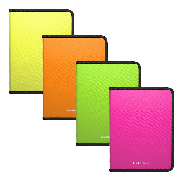 Koυτί  με φερμουάρ  Diagonal Neon, A5+, mixed.