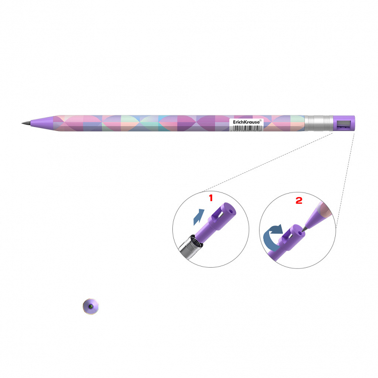 Μηχανικό μολύβι ErichKrause® Color Touch® Magic Rhombs 2.0 με ξύστρα, HB