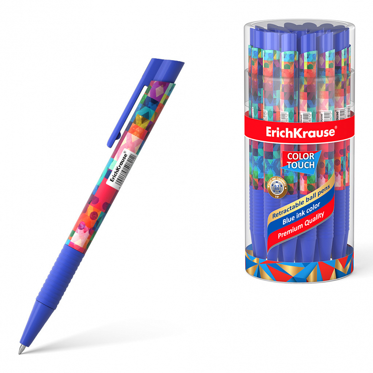 Στυλό αυτόματο  ErichKrause® Color Touch® Patchwork 0,7mm, μπλε.